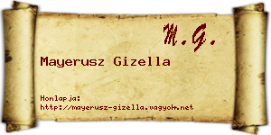 Mayerusz Gizella névjegykártya